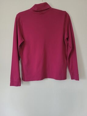 L.L.Bean Raspberry Pink Turtleneck Top